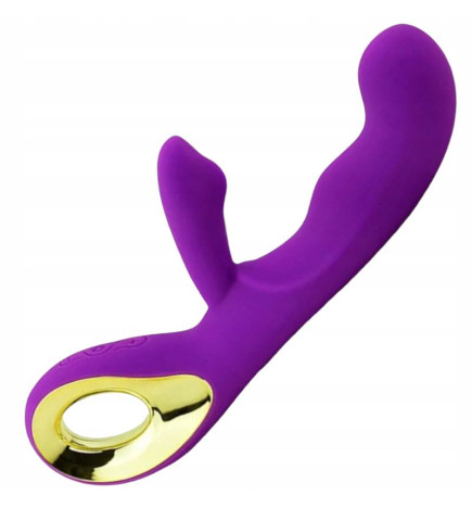 Wibrator króliczek z wypustką na łechtaczkę - fioletowy   kolor: Fioletowy