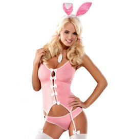 Kostium sexy króliczek różowy Bunny L/XL