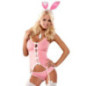 Kostium sexy króliczek różowy Bunny S/M