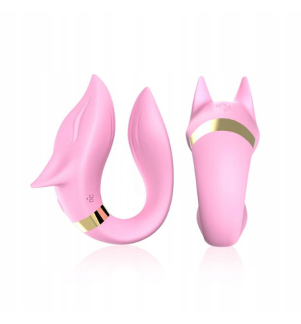 Wibrator dla par w kształcie liska różowy