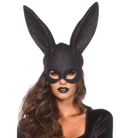 Maska królika z długimi uszami brokatowa