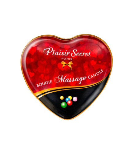 Świeca do masażu o zapachu gumy balonowej Plaisir Secret